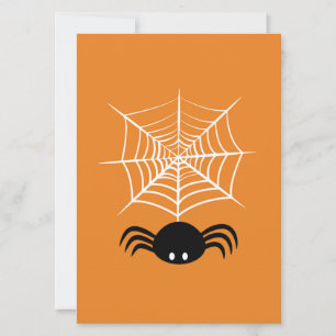 Invitation Illustration d'araignée d'Halloween effrayante