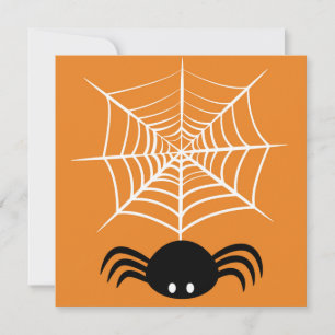 Invitation Illustration d'araignée effrayante d'Halloween