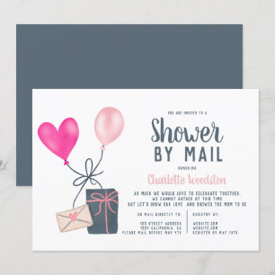 Invitation illustration de ballons modernes baby shower par c