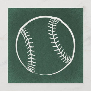 Invitation Illustration de baseball Arrière - plan vert d'art