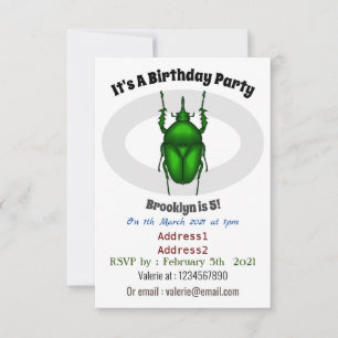 Invitation Illustration de bug Mecynorhina torquata 