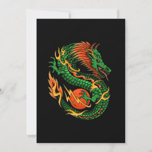 Invitation Illustration de conception de dragon