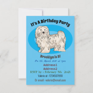 Invitation Illustration de dessin de chien de Havan