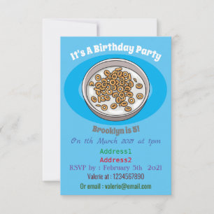 Invitation Illustration de dessin sur les céréales