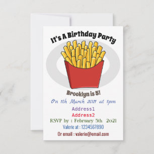 Invitation Illustration de frites