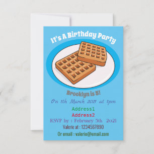 Invitation Illustration de gaufre