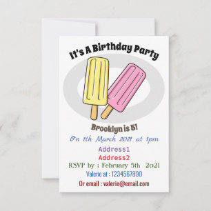 Invitation Illustration de Ice pop