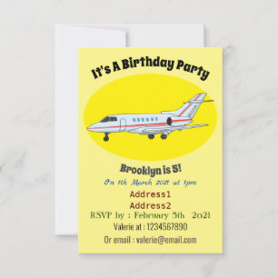 Invitation Illustration de jet privé