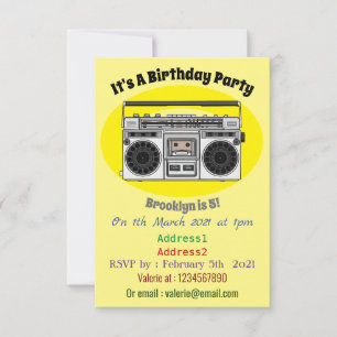 Invitation Illustration de la bande dessinée radio