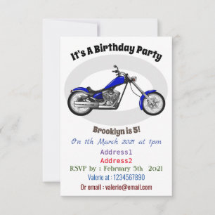 Invitation Illustration de la moto à hélico