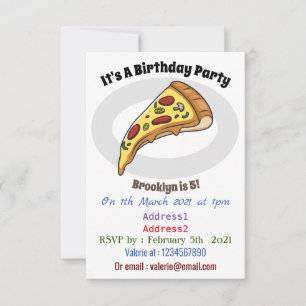 Invitation Illustration de la pizza