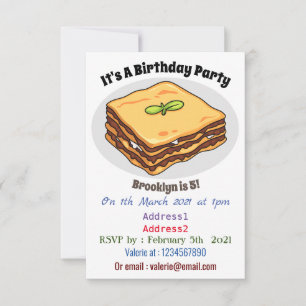 Invitation Illustration de Lasagna