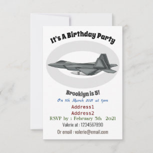 Invitation Illustration de l'avion de chasse