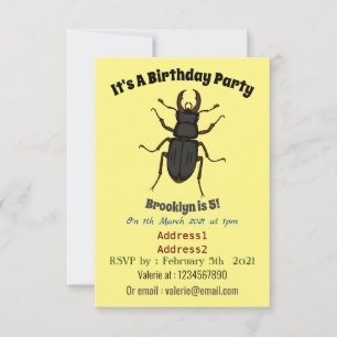 Invitation Illustration de l'insecte du dendroctone du pin