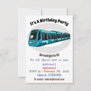 Invitation Illustration de locomotive électrique