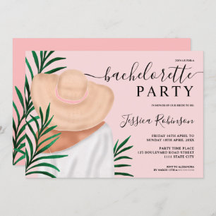 Invitation Illustration de mode tropicale moderne bachelorte