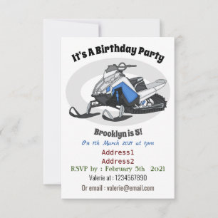 Invitation Illustration de motoneige