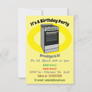 Invitation Illustration de poêle électrique