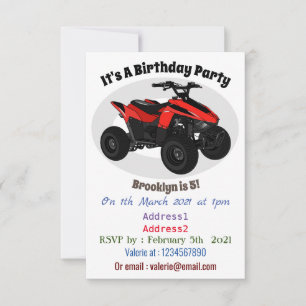 Invitation Illustration de Quad bike atv