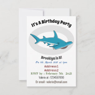Invitation Illustration de requin marteau