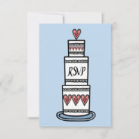Illustration de RSVP de gâteau de mariage personna