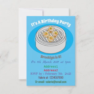 Invitation Illustration de Shumai dim sum