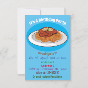 Invitation Illustration de Spaghetti