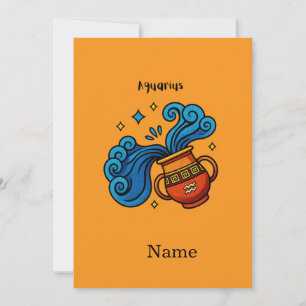 Invitation Illustration de style cartoon du signe zodiacal Ve