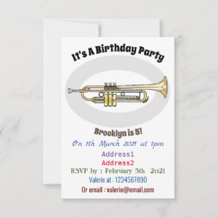 Invitation Illustration de trompette