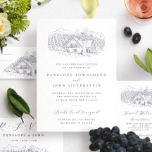 Illustration de vignoble rustique classique pour m
