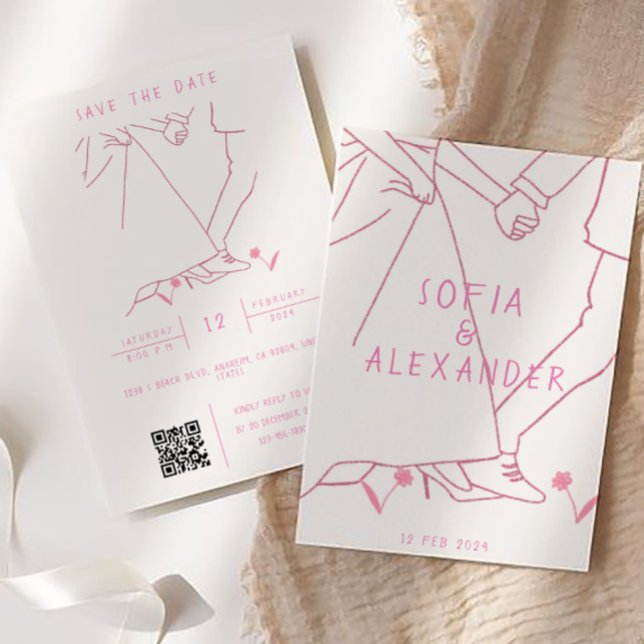 Invitation Illustration de Whimsical avec le Mariage RSVP de  (Wedding Invitation)