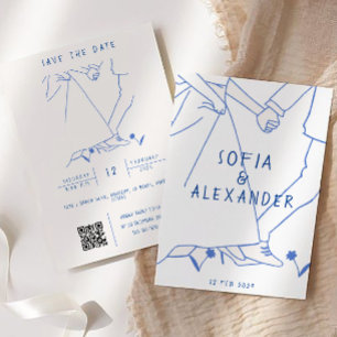 Invitation Illustration de Whimsical avec le Mariage RSVP de