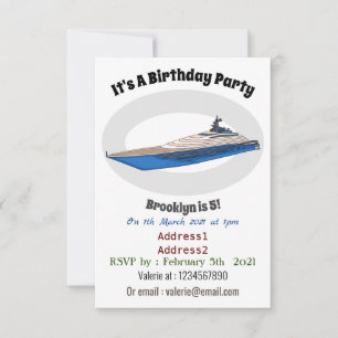 Invitation Illustration de yacht