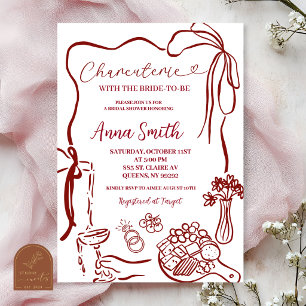 Invitation Illustration dessinée à la main Charcuterie Baby S