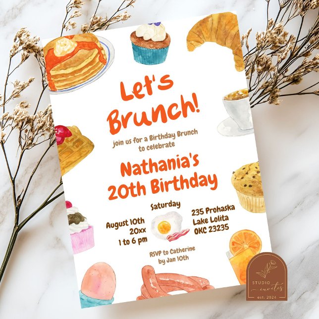 Invitation Illustration d'invitation à une fête d'anniversair (Créateur téléchargé)