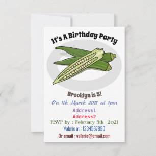 Invitation Illustration d'Okra