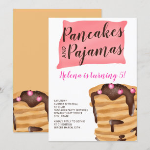 Invitation Illustration du cinquième anniversaire du pyjama d