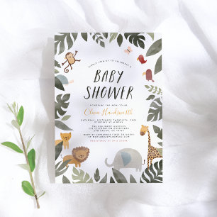 Invitation Illustration du livre d'histoire de la jungle Baby