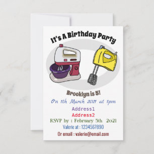 Invitation Illustration du mixer