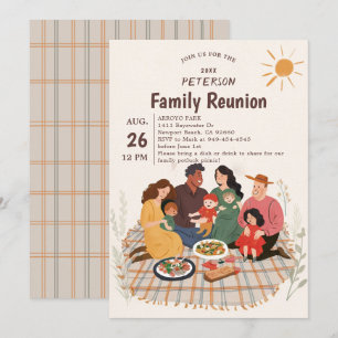 Invitation Illustration du pique-nique de la Réunion familial