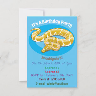 Invitation Illustration du serpent python birman