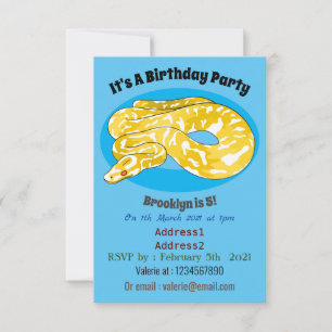 Invitation Illustration du serpent python birman
