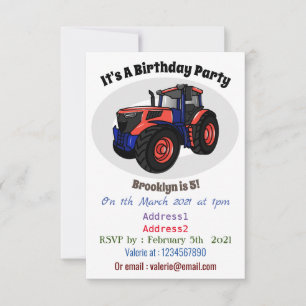 Invitation Illustration du tracteur