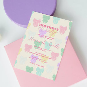 Invitation Illustration d'un joli noeud de ruban