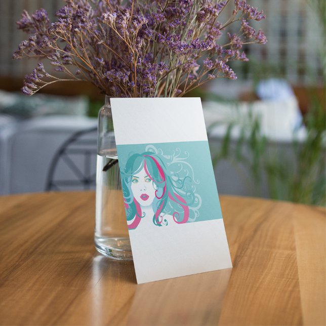 Invitation Illustration d'une femme artiste (Créateur téléchargé)