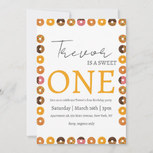 Invitation Illustration en noix de Doucou un anniversaire