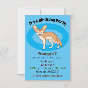 Invitation Illustration Fennec fox