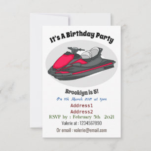 Invitation Illustration Jet ski