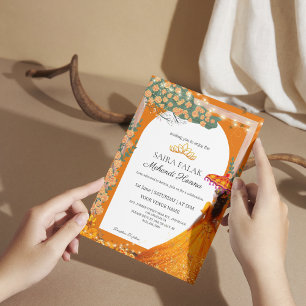 Invitation illustration Mehendi Henna Mariage indien