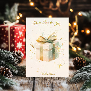 Invitation Illustration minimaliste élégante de Noël et cadea